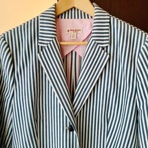 Brooks brothers woman summer striped blazer jacket